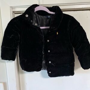 ✨Like New✨ New Polo Ralph Lauren Black Velour Jacket Sz 3T